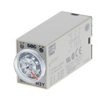 Regulator czasowy wtykowy, 8-pin, opóźnienie włączenia, DPDT, napięcie zasilania 100-110 V DC, 30 minut, montaż powierzchniowy/na szynie DIN (z gniazdem), H3Y-2 DC100-110 30M